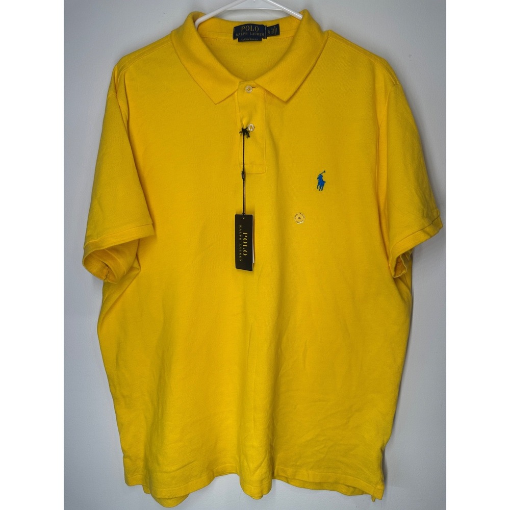 Polo Ralph Lauren Men's Custom Slim Fit Short Sleeve Mesh Polo Size XL